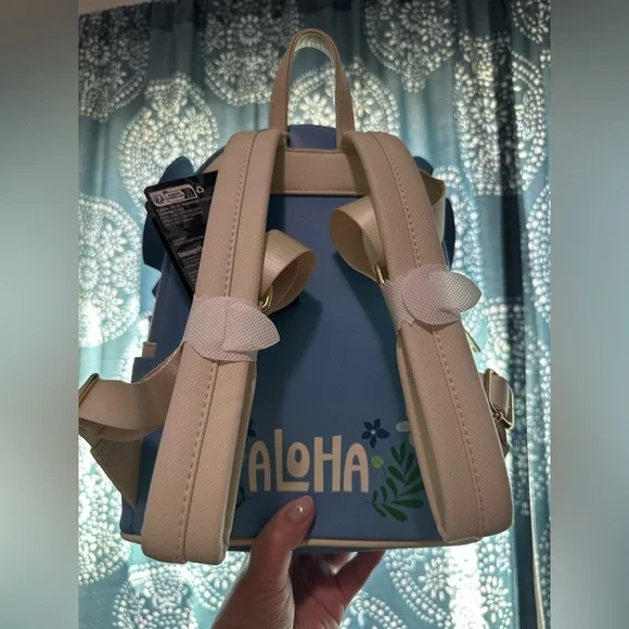 LOUNGEFLY DISNEY STITCH FLORAL COSPLAY MINI BACKPACK - Picture 7 of 8